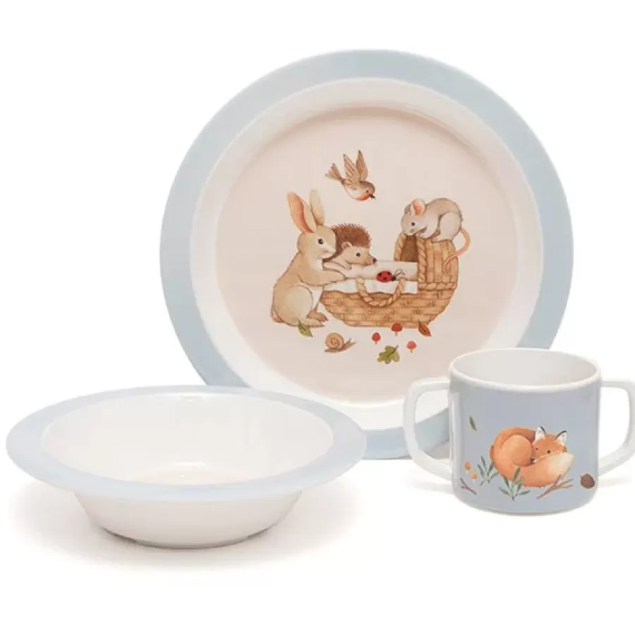 Cheap Bord Animal Craddle Dove Blue Kinderservies