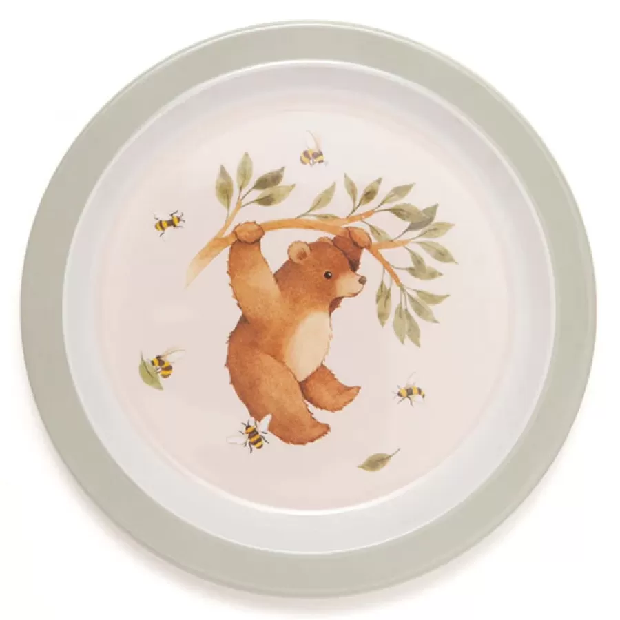 Flash Sale Bord Bear Sage Kinderservies