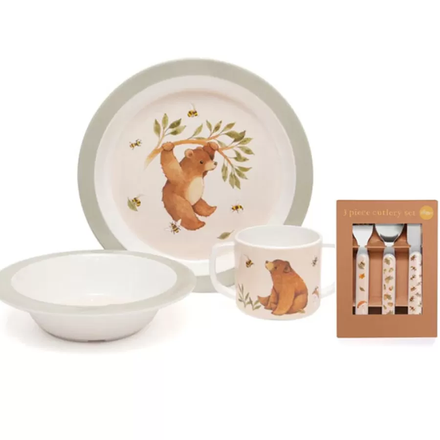 Flash Sale Bord Bear Sage Kinderservies