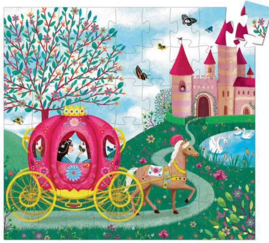 New Prachtige Prinsessen Legpuzzel Silhouet - De Koets Van Elise - Legpuzzels