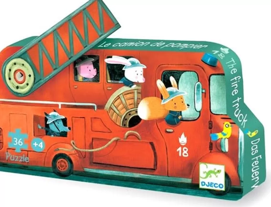 Flash Sale Puzzel Brandweerwagen - - 16 Stukjes - 3 Jaar Legpuzzels