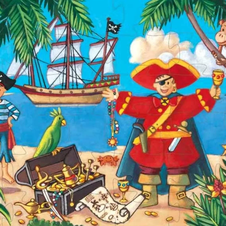 Flash Sale Puzzel De Piraat En Zijn Schat - - 36 Stukjes - 4 Jaar Legpuzzels