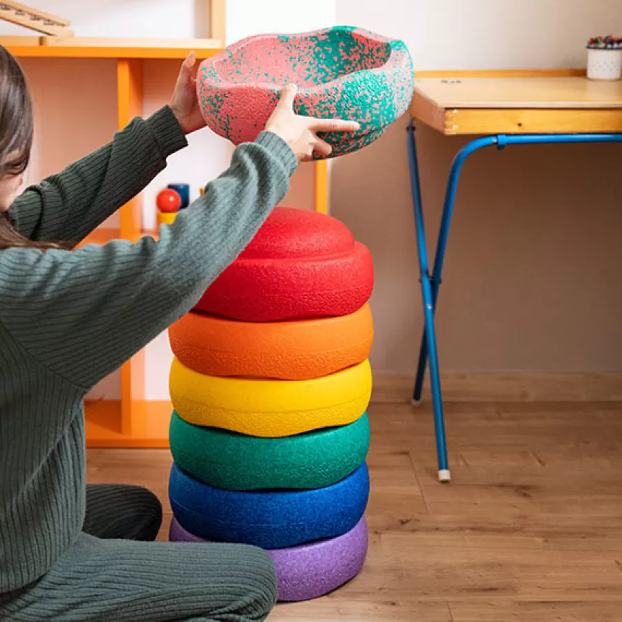 Fashion Balanceerbord Donkergroen Stapeltoren En Blokken