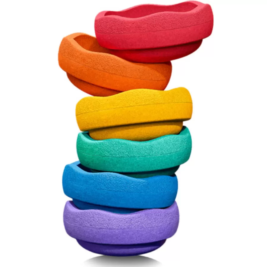 Discount Rainbow Purple Stapelstenen 6 Stuks Stapeltoren En Blokken