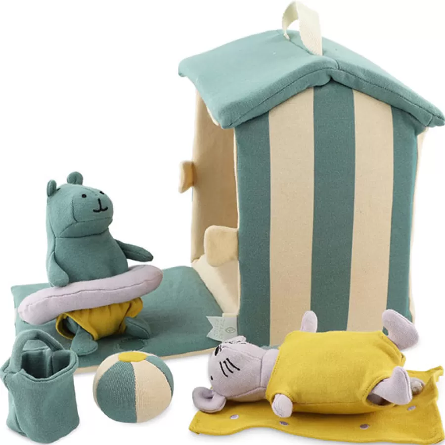 New Trixie Puppet World L Beach Speelset Poppenhuis Meubeltjes