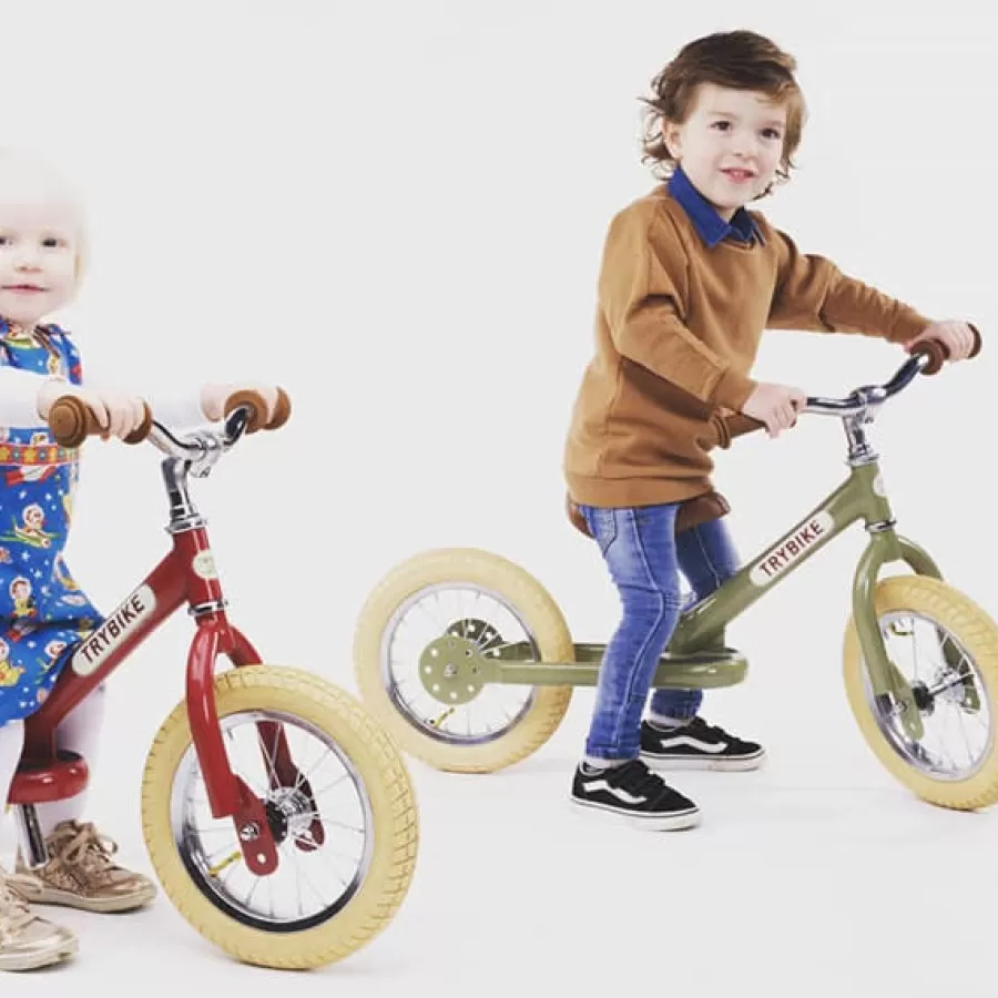 Hot Trybike Steel Loopfiets Vintage Groen Loopfietsen